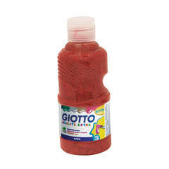 Gouache rouge Giotto Pailletée, le flacon de 250 ml prêt à l'emploi