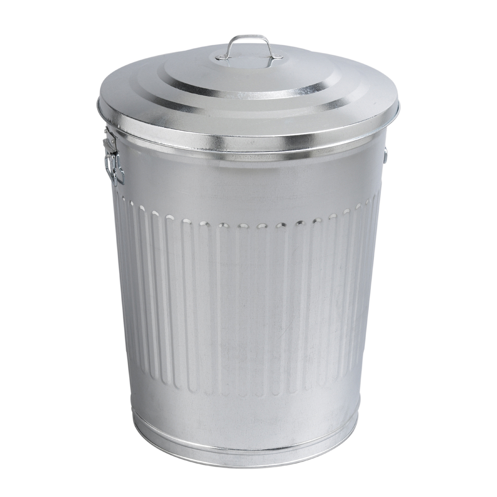 Poubelle type américaine galvanisée : Ø45 75L