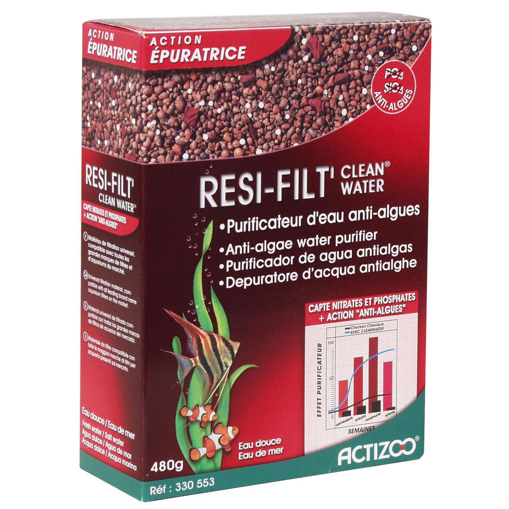 Filtration aqua Resifilt Cleanwater : 1L, 480gr