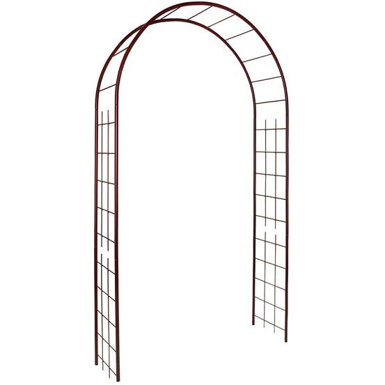 Arche double - Décor treillage, coloris fer vieilli H.250cm