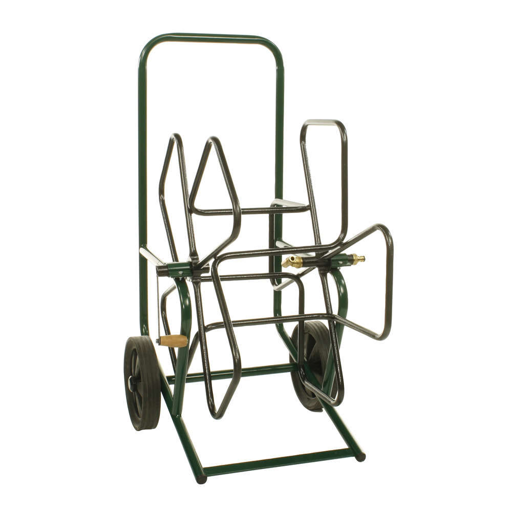 Dévidoir professionnel : 200 m, deux roues équipé de raccords laiton