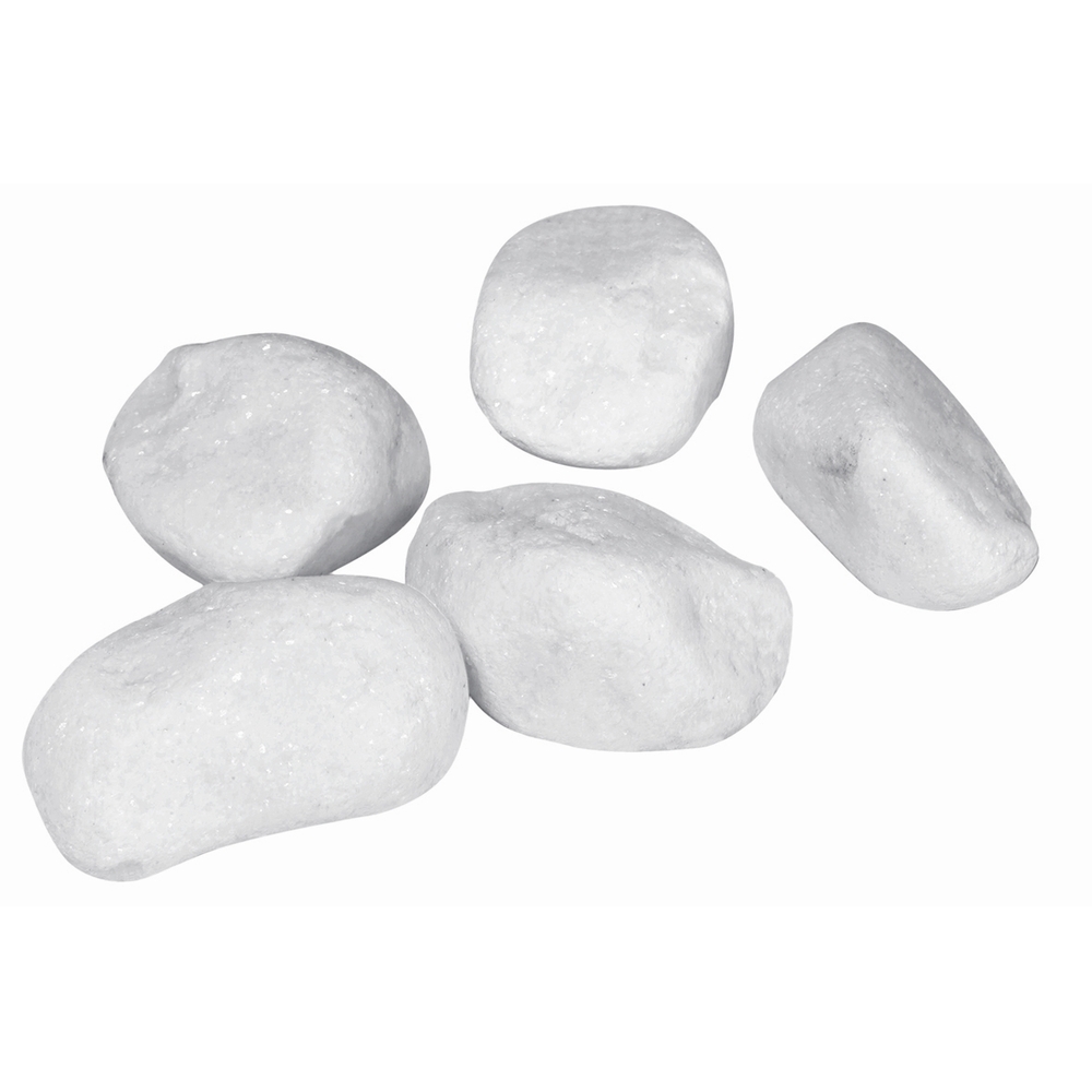 Galets de marbre 40/60mm, blanc - 25 kg
