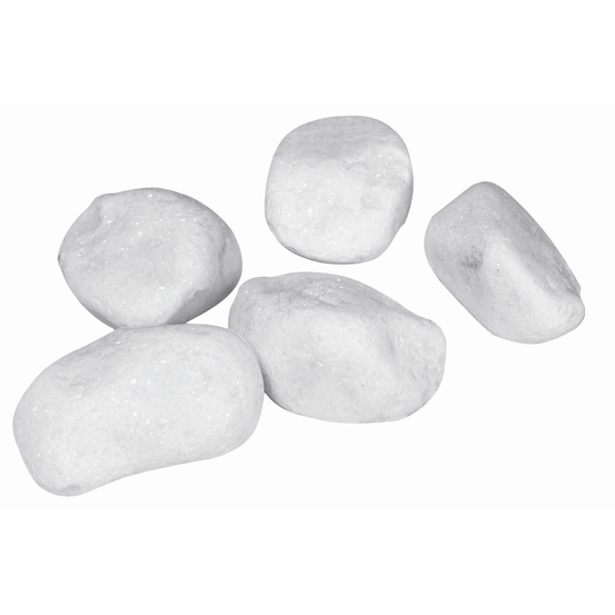 Galets de marbre 40/60mm, blanc - 25 kg