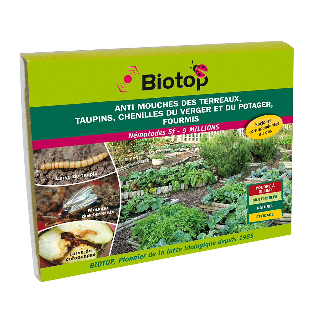 Nématode Sf 5 M, anti-mouches des terreaux