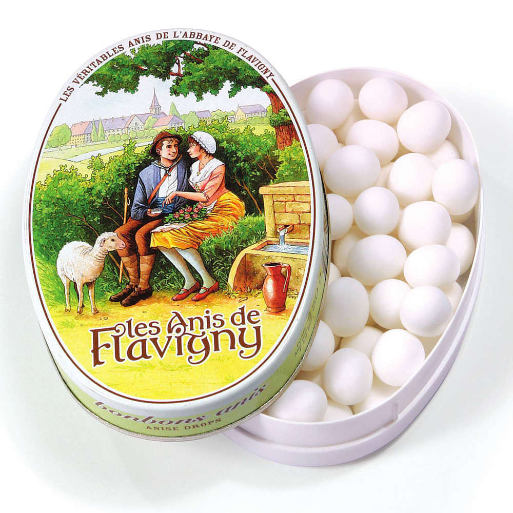Bonbon Anis de Flavigny: boite ovale 50g a l anis