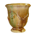 Vase Anduze en terre cuite émaillée, coloris flamme Ø 24 x H. 27 cm