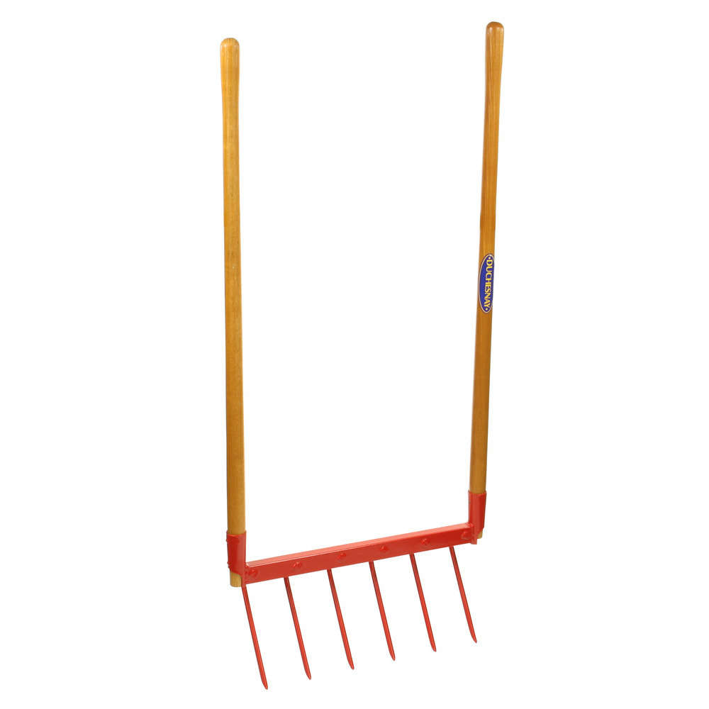 Fourche Tarabate : tête acier 6 dents manche bois