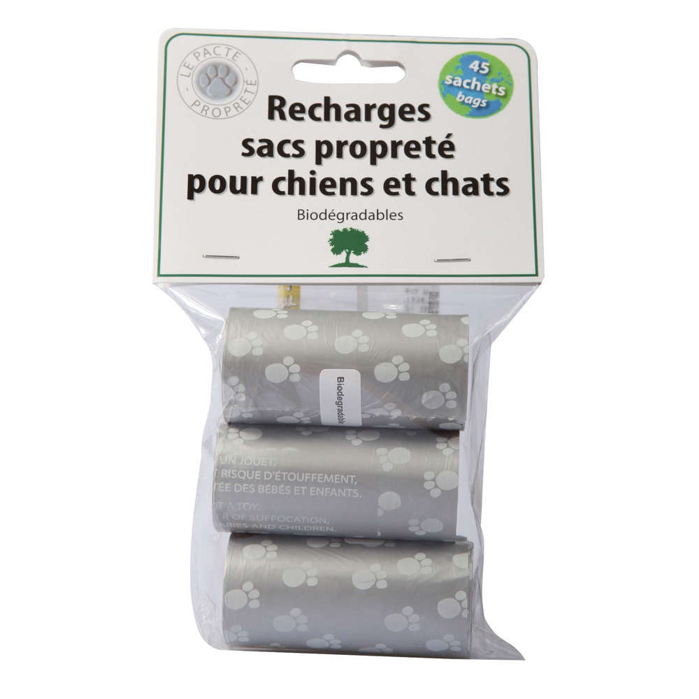 Recharge de sachets pour distributeur ramasse crotte