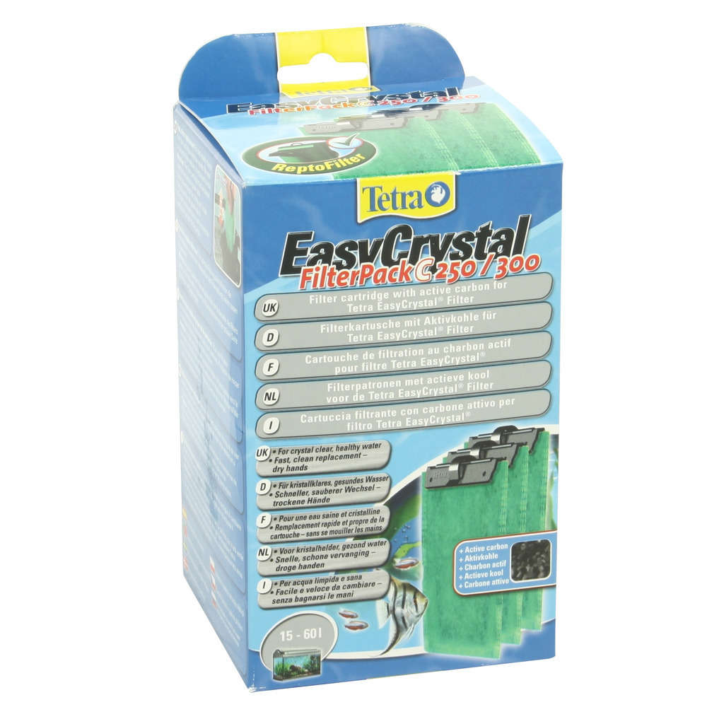 Cartouches de filtration charbon actif pour filtre Tetra Easy Crystal
