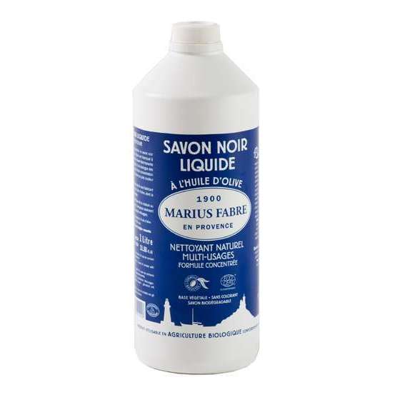 Savon noir à l'huile d'olive, la bouteille de 1L
