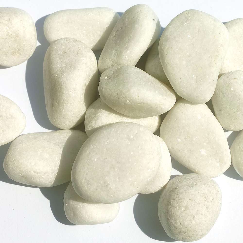 Gravier roulé de marbre 15/25mm, blanc - 25kg