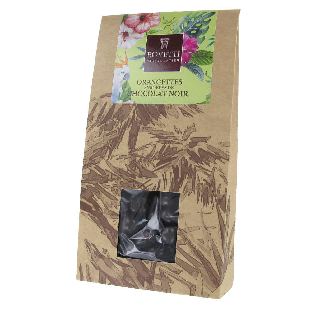 Etui orangettes enrobees au chocolat noir 120g