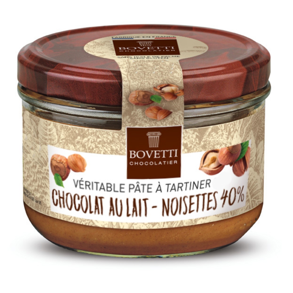 Pate tartiner nois chocolat lait noisettes 350g
