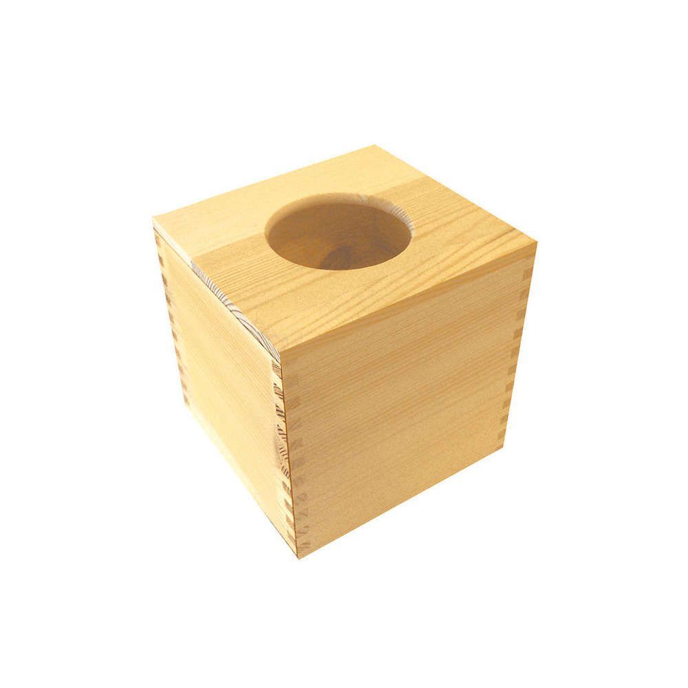 Boîte à mouchoirs carrée découpe ronde