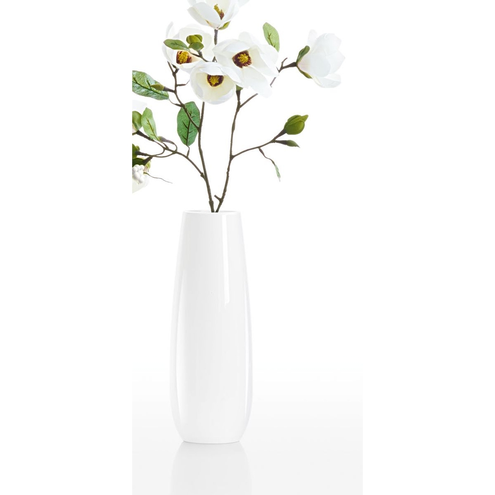 Vase EASEblanc brillant h32cm dia8cm