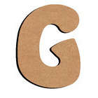 Forme en médium - Lettre majuscule "G" (8x6cm)