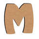 Forme en médium - Lettre majuscule 'M' (8x7cm)