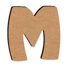 Forme en médium - Lettre majuscule "M" (8x7cm)