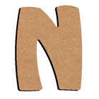 Forme en médium - Lettre majuscule "N" (8x6cm)
