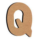 Forme en médium - Lettre majuscule "Q" (8x6cm)