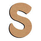 Forme en médium - Lettre majuscule "S" (8x5cm)