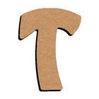 Forme en médium - Lettre majuscule "T" (8x5cm)