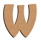 Forme en médium - Lettre majuscule "W" (8x7cm)