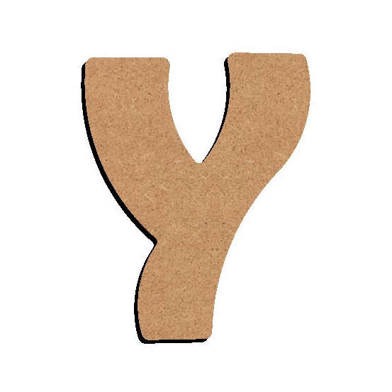 Forme en médium - Lettre majuscule Y (8x6cm)