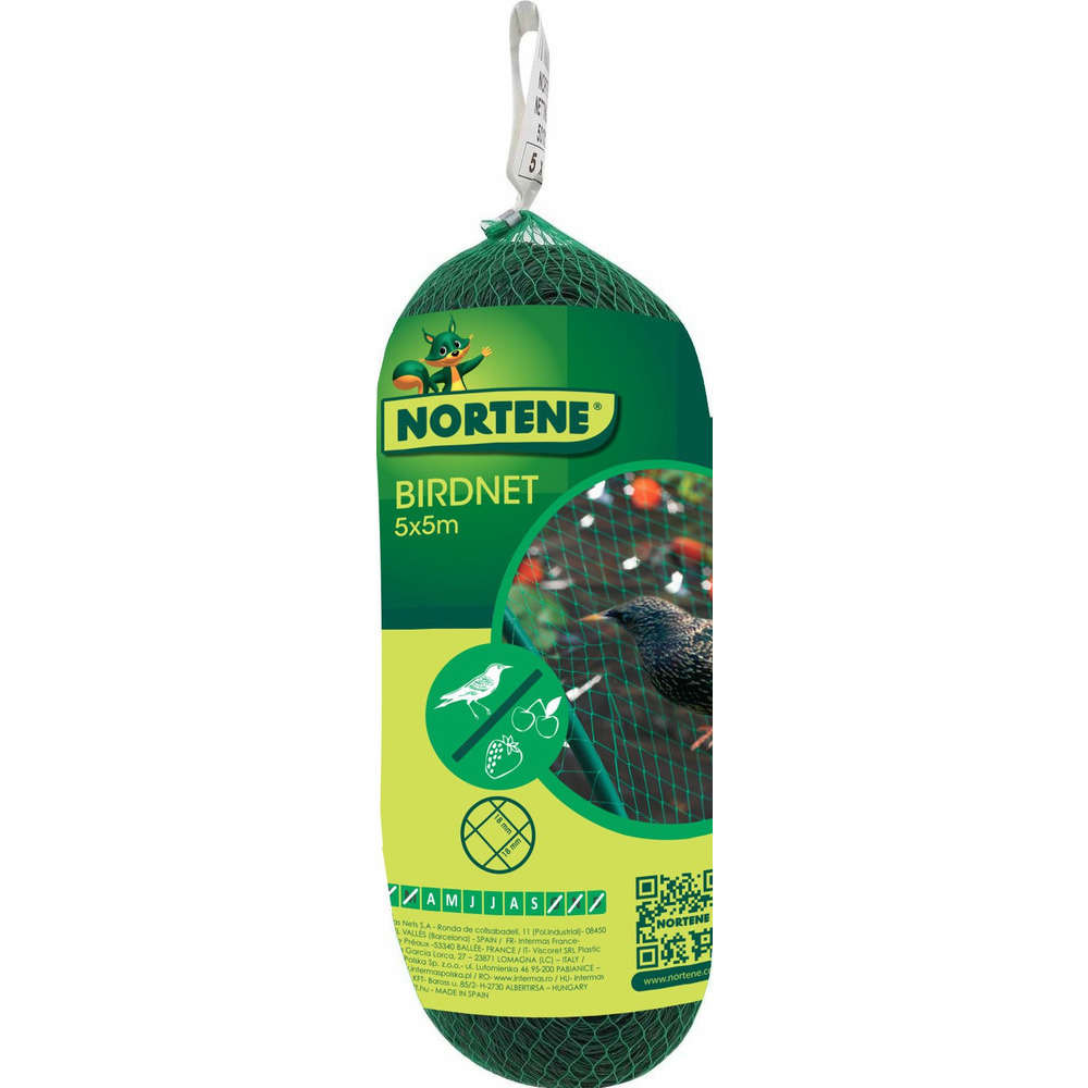 Filet de protection oiseaux vert 5X5M