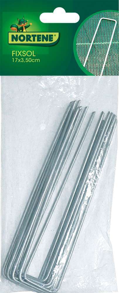 Lot de 10 petites agraphes métalliques 17X3,5 CM