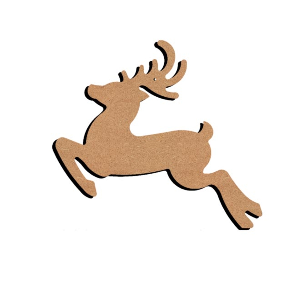 Forme en médium - Renne 15x14cm