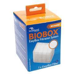 Easybox fibre l : plastique ouate blanc l.7 x l.8,2 x h.10 cm