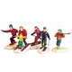 Figurines skieurs assortiments de 5