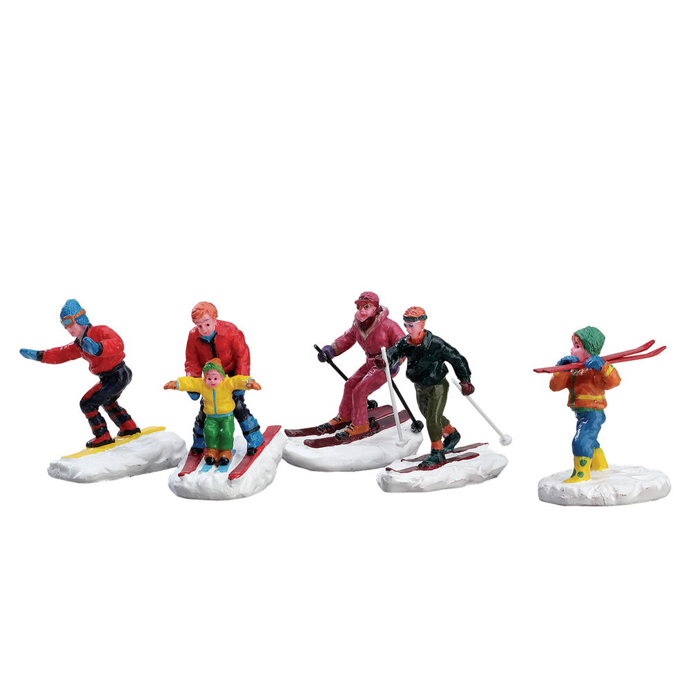 Figurines skieurs assortiments de 5