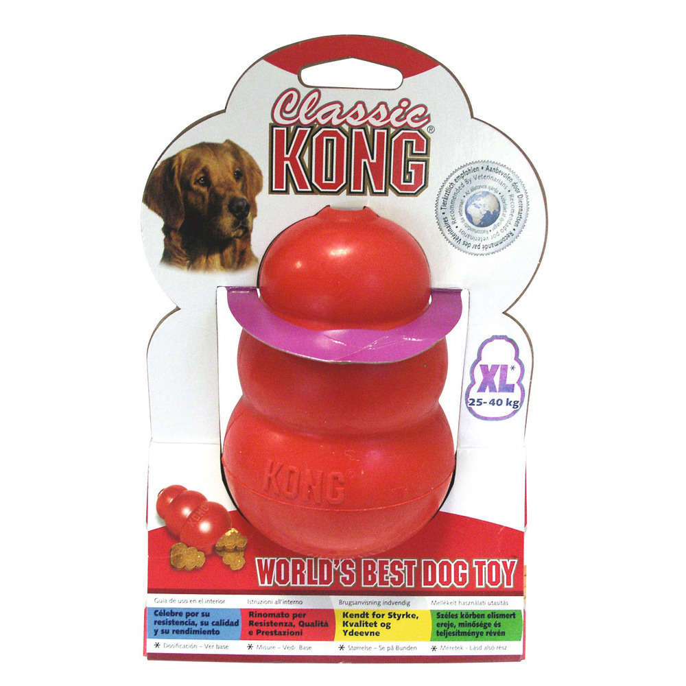 Jouet kong classic XL pour chien plastique rouge Kong Truffaut