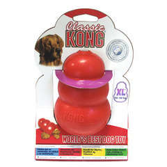 Jouet kong classic XL pour chien : plastique rouge