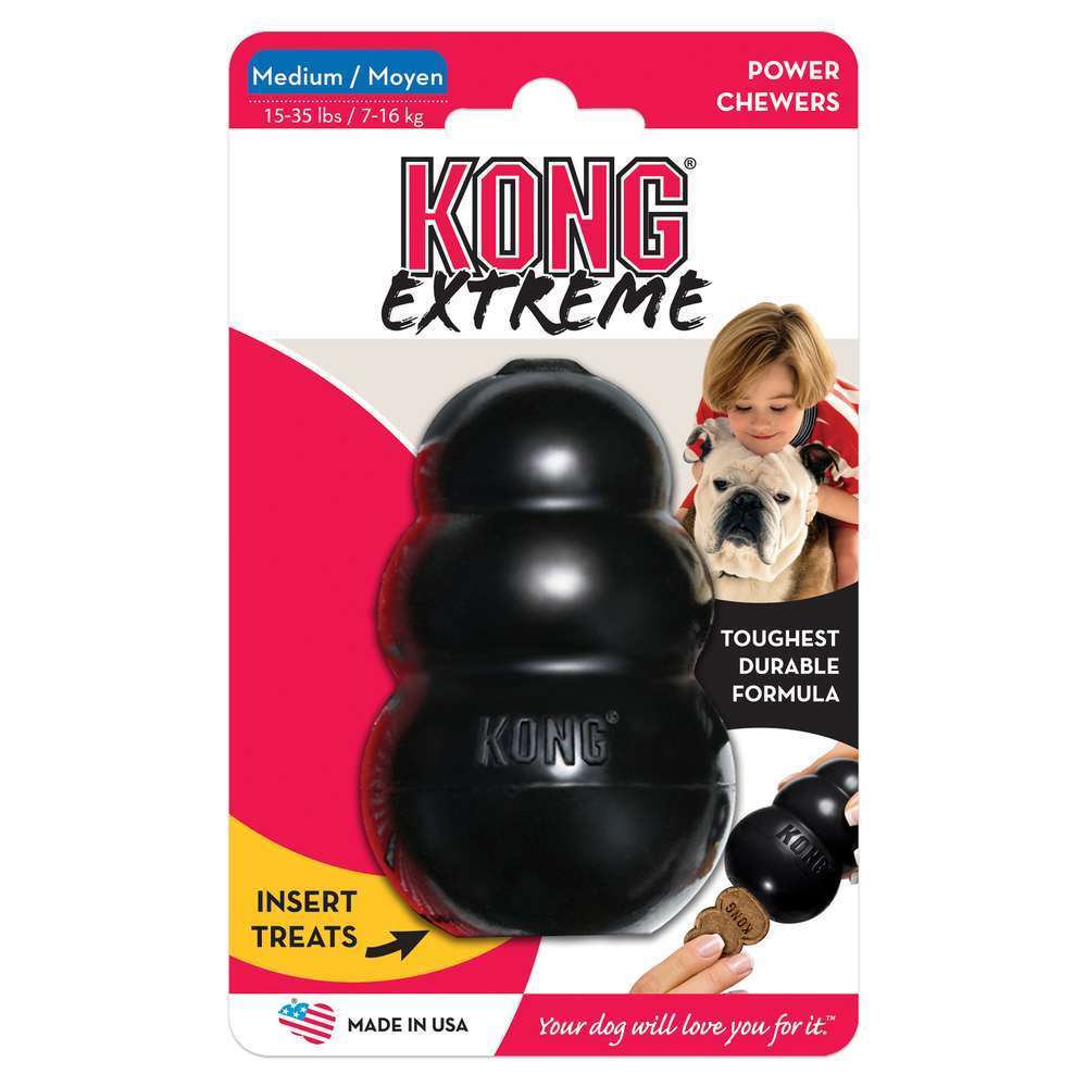 Jouet pour chien KONG Extreme Medium : Caoutchouc noir