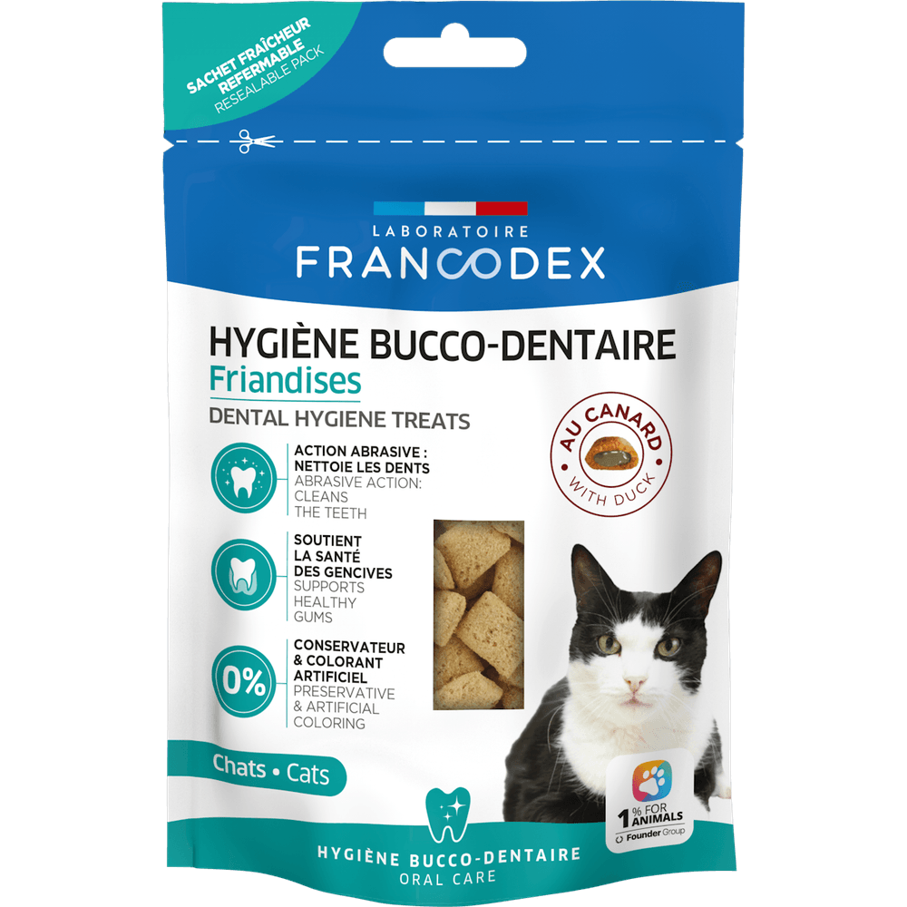 Friandises hygiène bucco-dentaire pour chaton et chat adulte : 60gr
