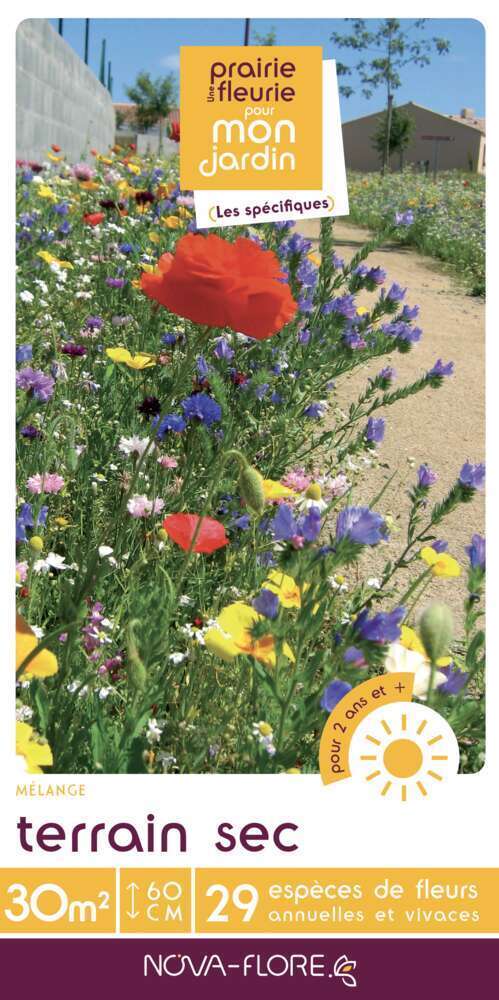 MÃ©lange fleuri Terrain sec 30m2 : En boite