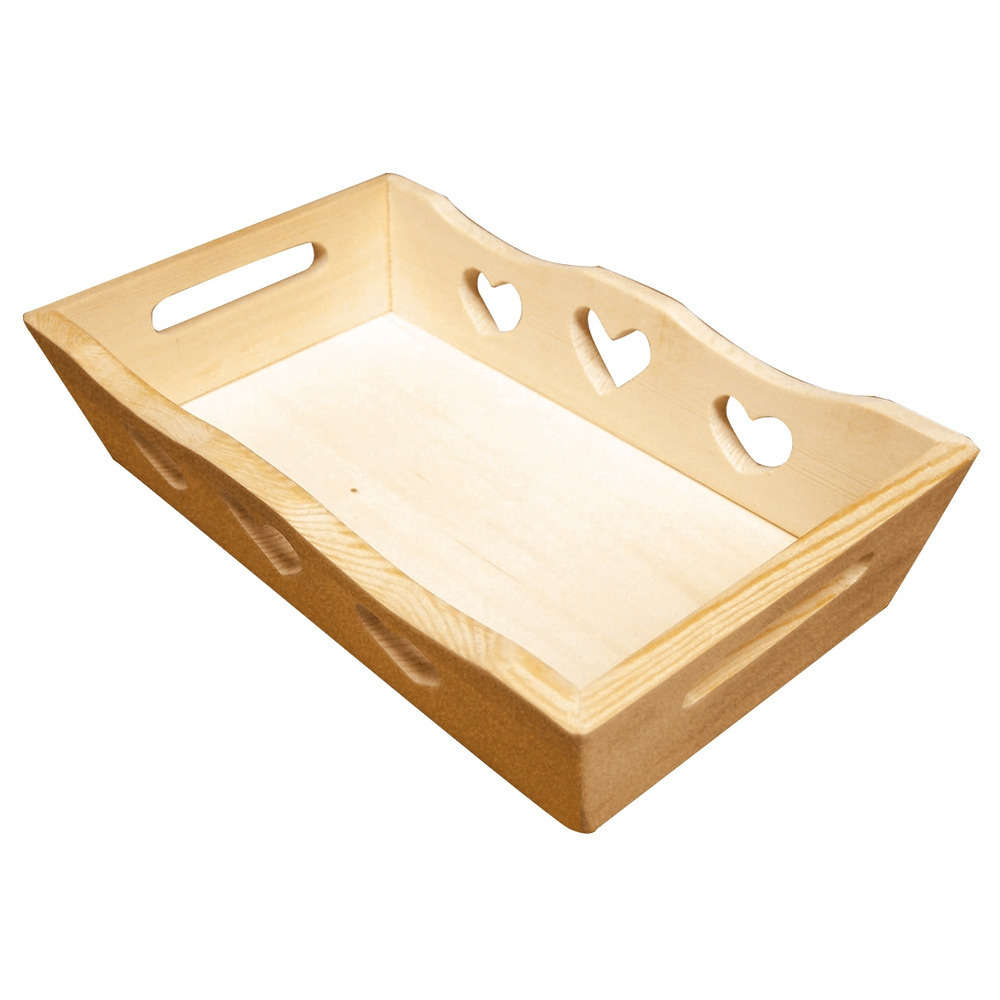 Mini plateau découpe 3 cœurs 22x13 cm