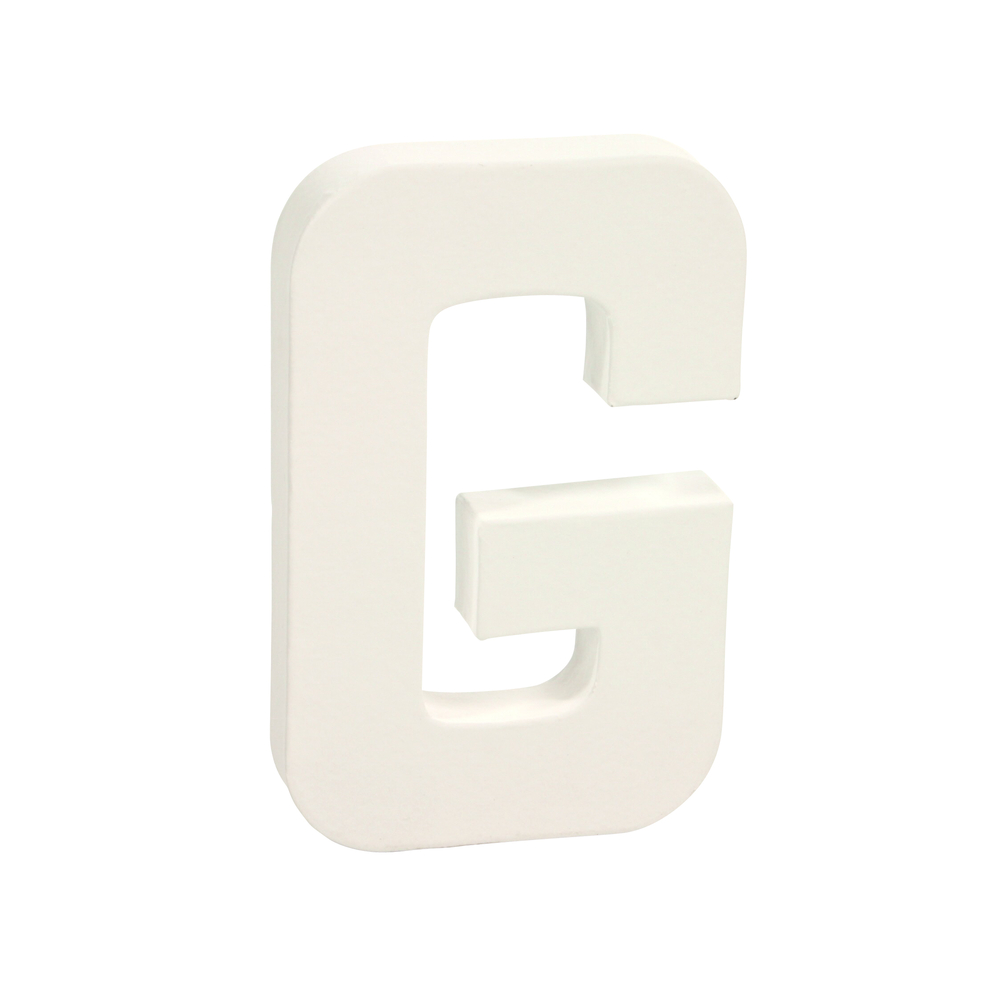 Lettre G, en papier mâché L. 20,5 cm