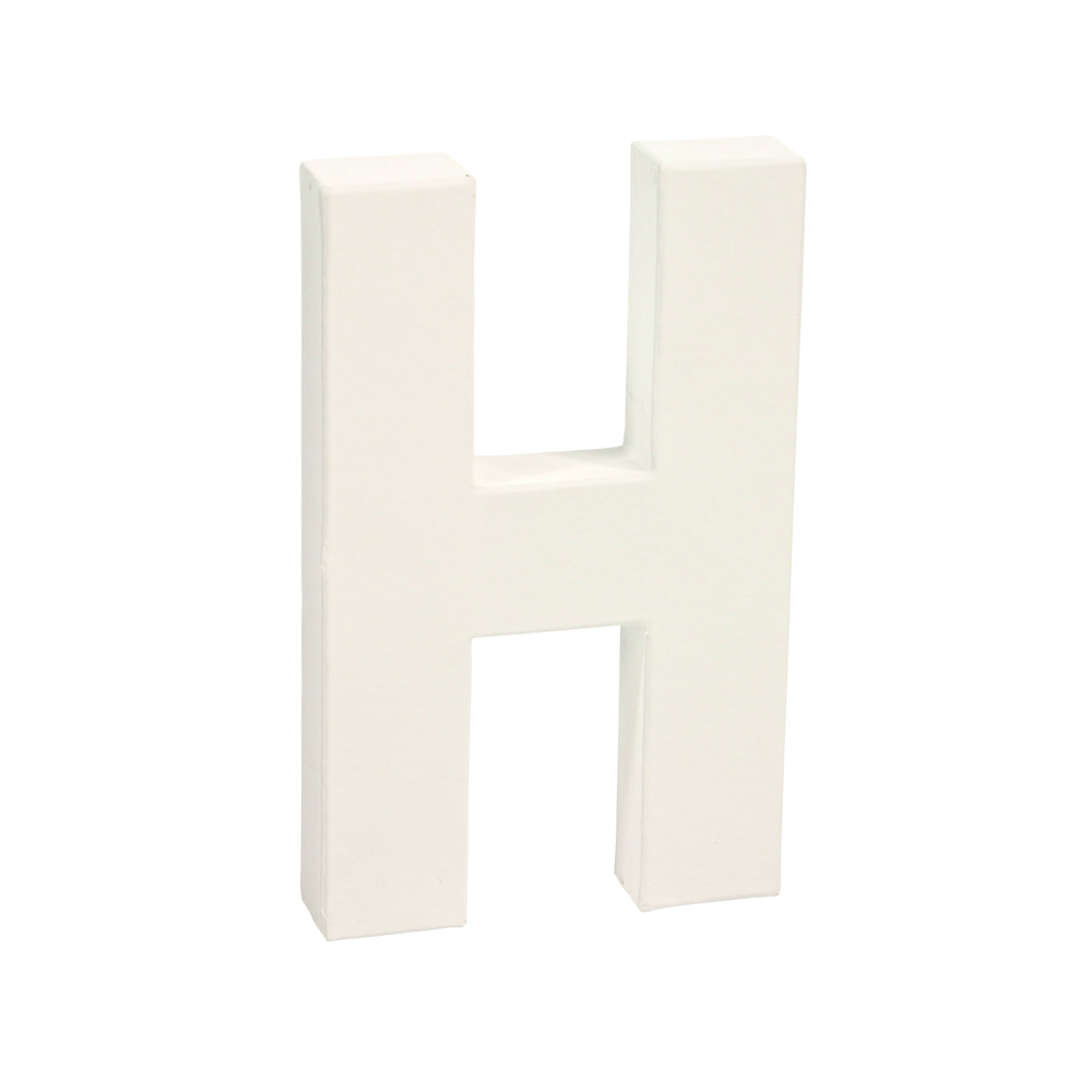 Lettre H, en papier mâché L. 20,5 cm