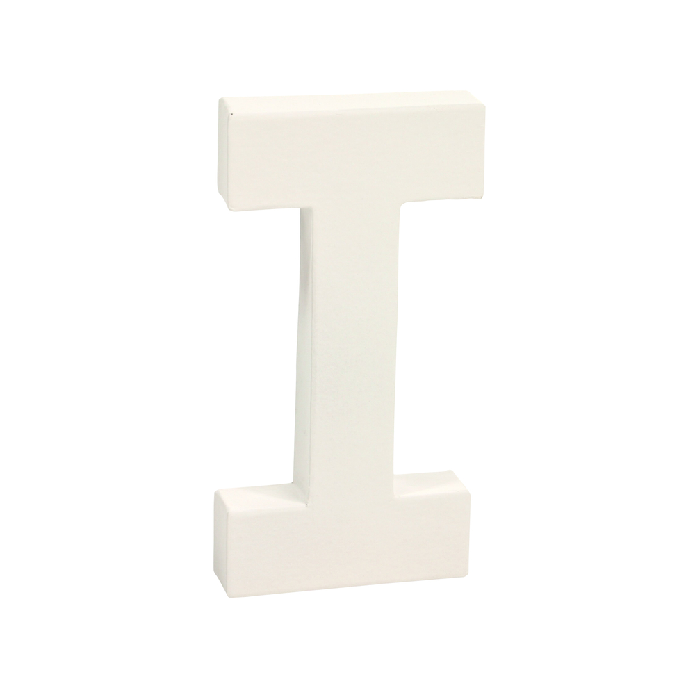 Lettre I, en papier mâché L. 20,5 cm