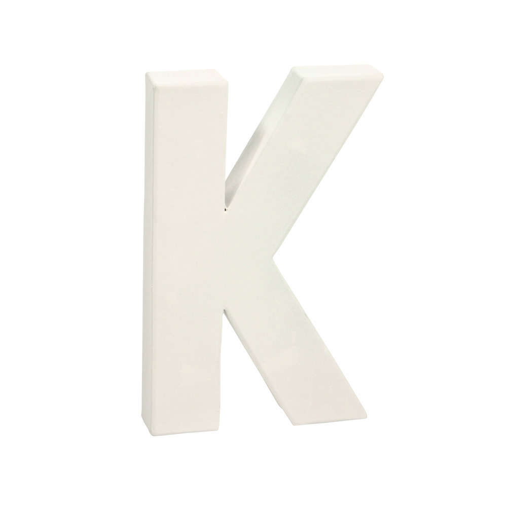 Lettre K, en papier mâché L. 20,5 cm