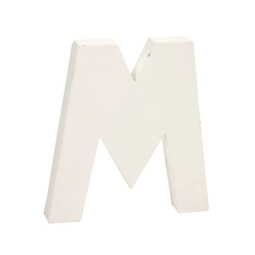 Lettre M, en papier mâché L. 20,5 cm