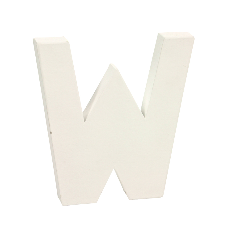 Lettre W, en papier mâché L. 20,5 cm