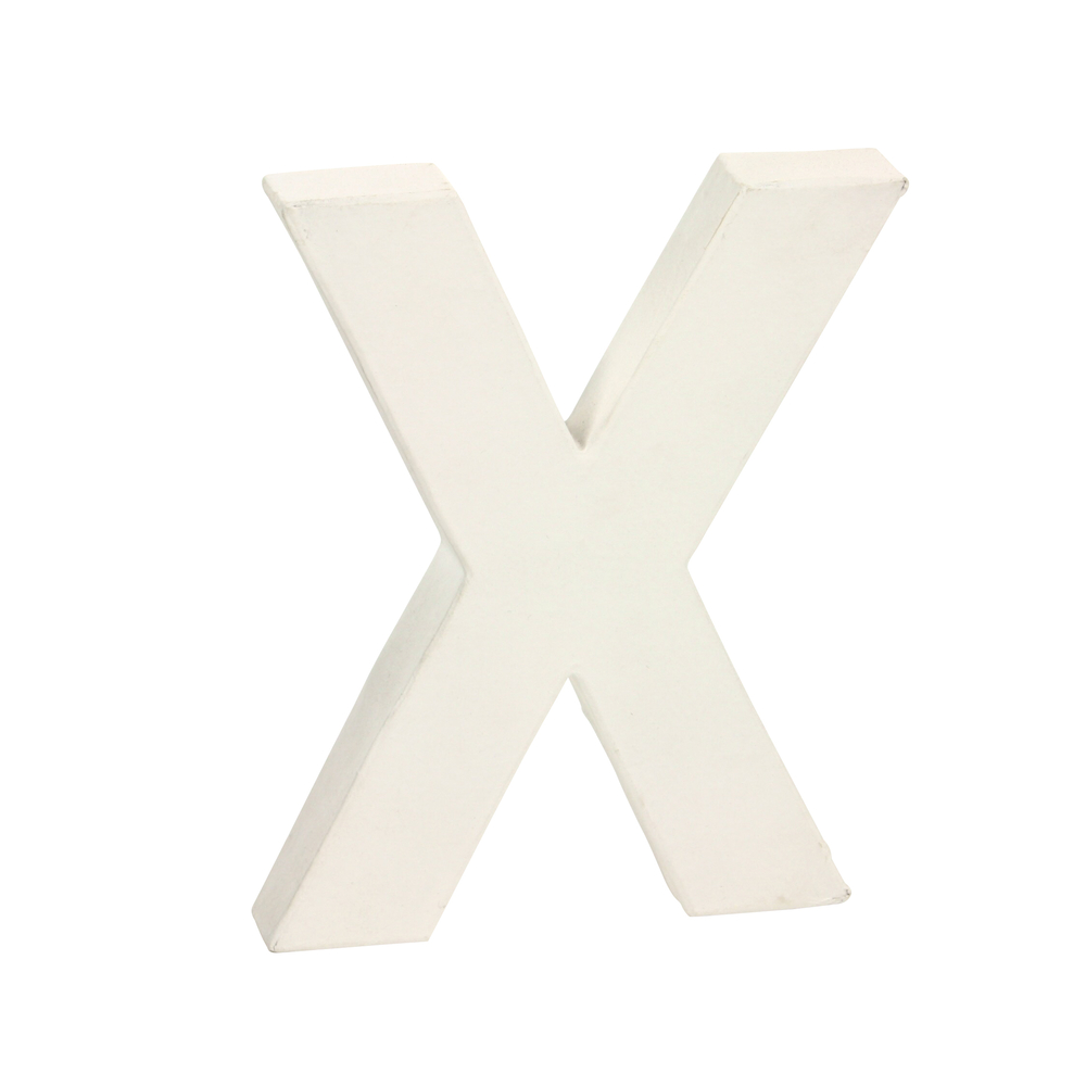 Lettre X, en papier mâché L. 20,5 cm