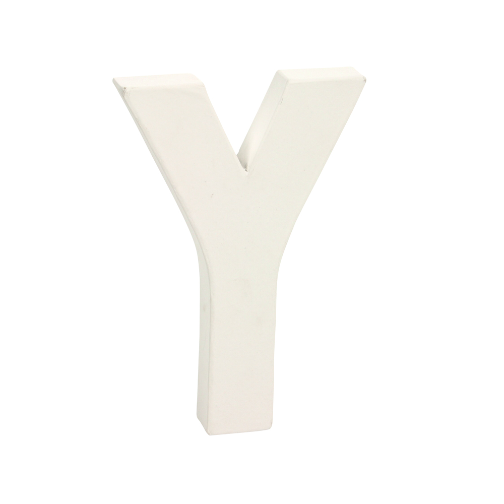 Lettre Y, en papier mâché L. 20,5 cm