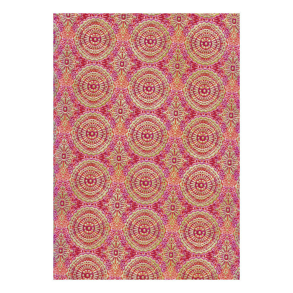 Feuille Décopatch 393 - Rose avec motifs
