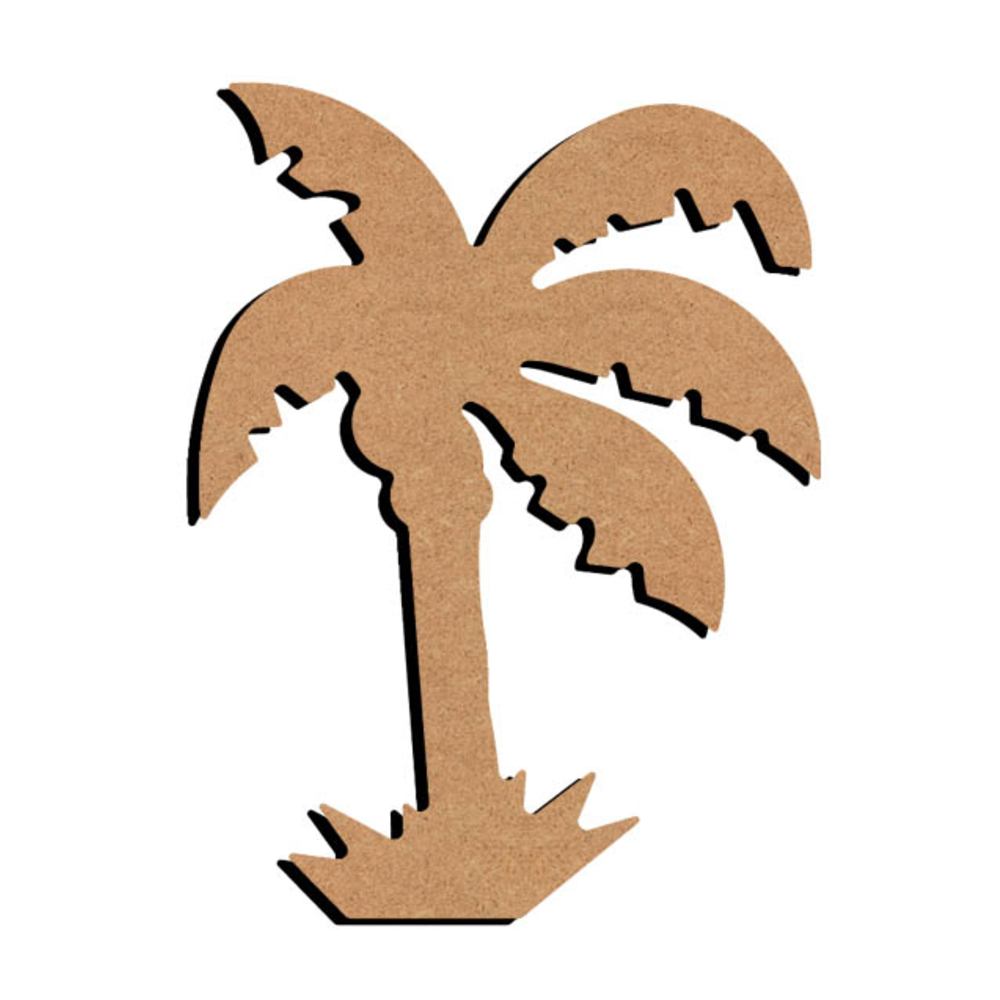 Forme en médium - Palmier 15x11cm